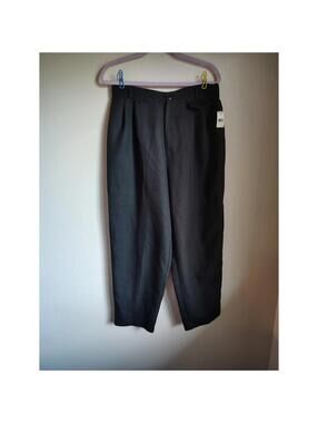 Academia Preppy Vintage 80s Black dress pants women NWT Hillard & Hanson Sz 8